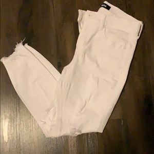 Express High Waisted Distressed Jeans